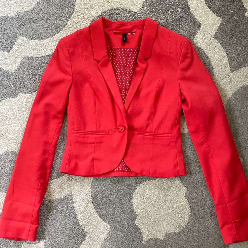 Orange H&M blazer size 4